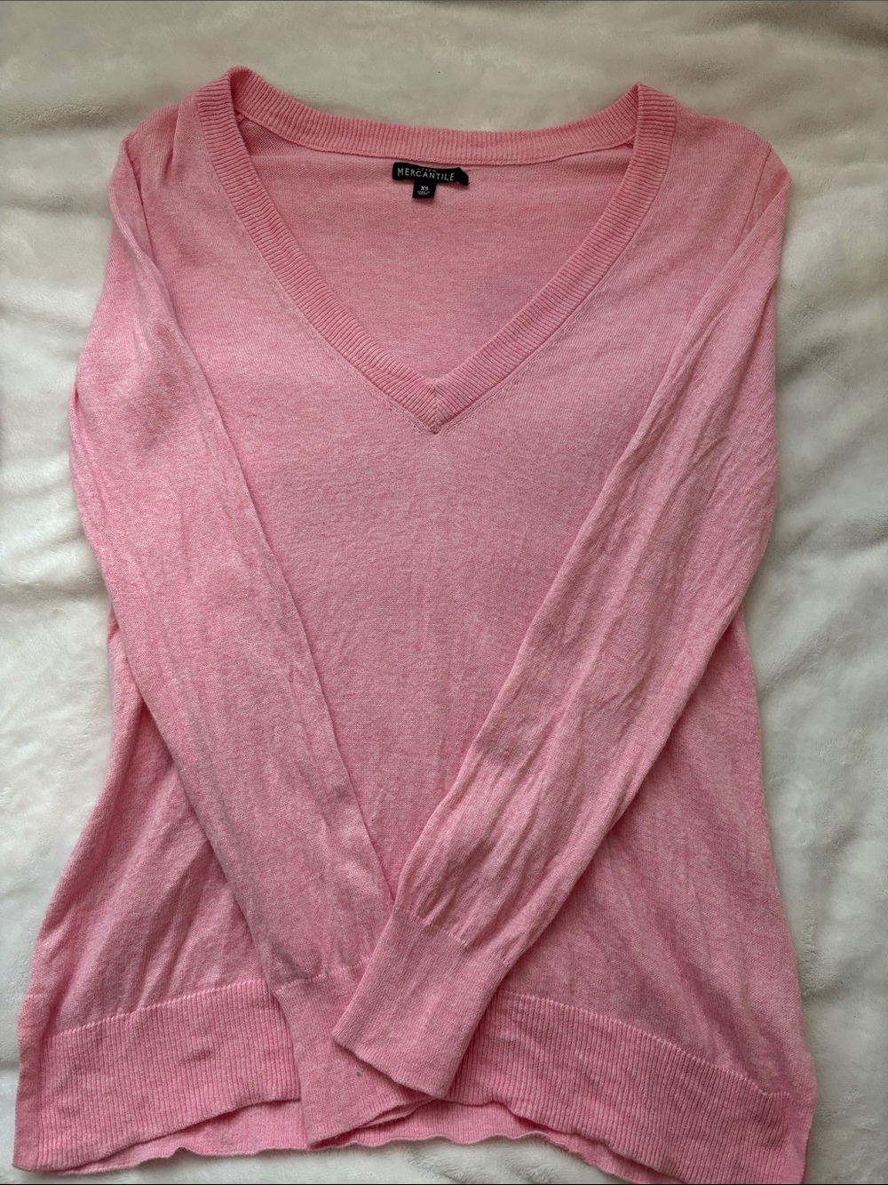 Preppy pink vnexk sweater by J Crew